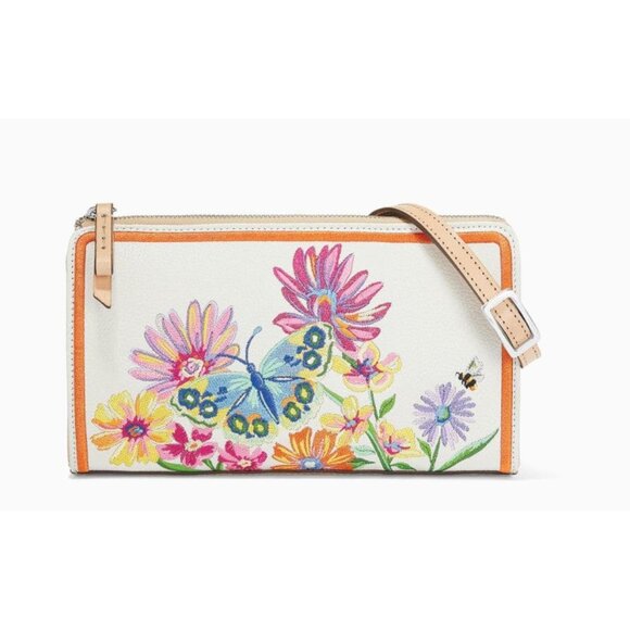 Brighton FRENCH GARDEN EMBROIDERED Pouch H1610M MSRP $295 NWT - Picture 7 of 7